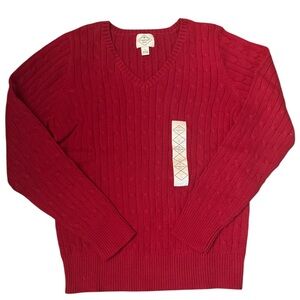 St. John's Bay Cherry V-Neck Sweater
